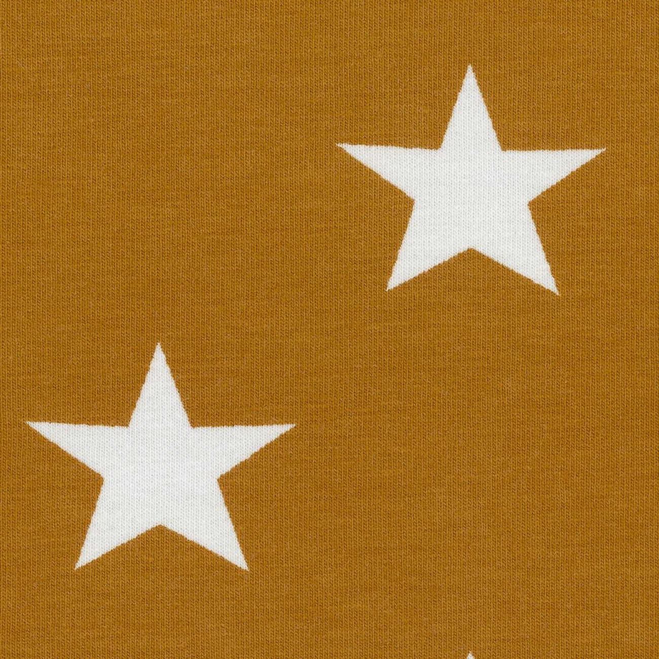 Jersey Swafing - Sterne - 3,5 cm - Ocker